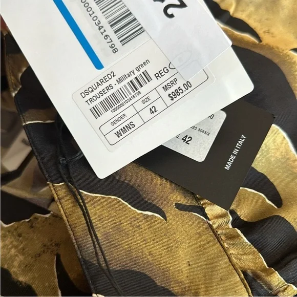 Dsquared2 Cheetah Silk Pants - Picture 3 of 5